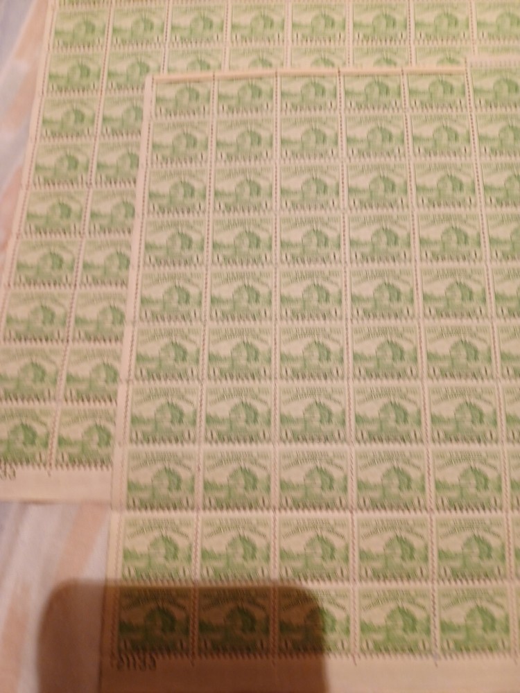 SC 728 - 2 Unused Stamp Sheets Chicago Century Of Progress 100 X 1c Stamps