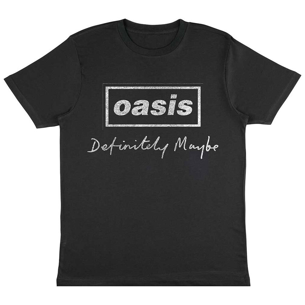 Oasis Definitely Maybe Album Distressed Graphic Vintage Style T Shirt for Fans of Britpop and 90s Rock Music