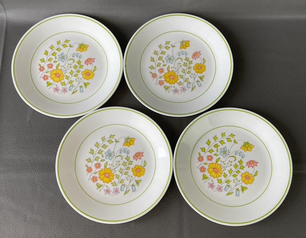 Set of 4 Corelle By Corning Spring Meadow Bouquet 8.5