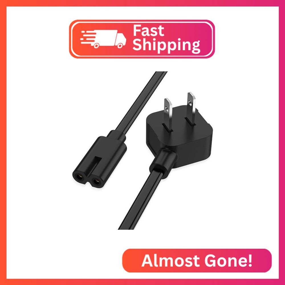 AGVEE 10ft TV Power Cord for LG TV LCD LED HD 4K 8K, 90 Degree ETL Listed 18AWG