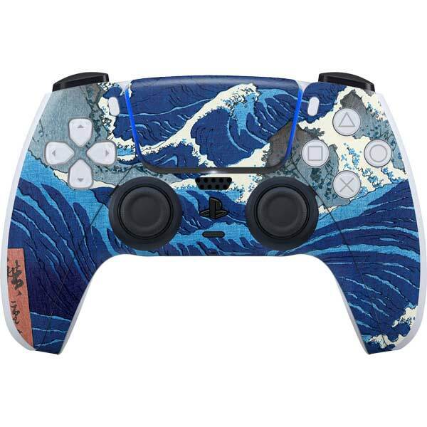 Hiroshige PS5 Controller Skin - View of the Naruto whirlpools at Awa