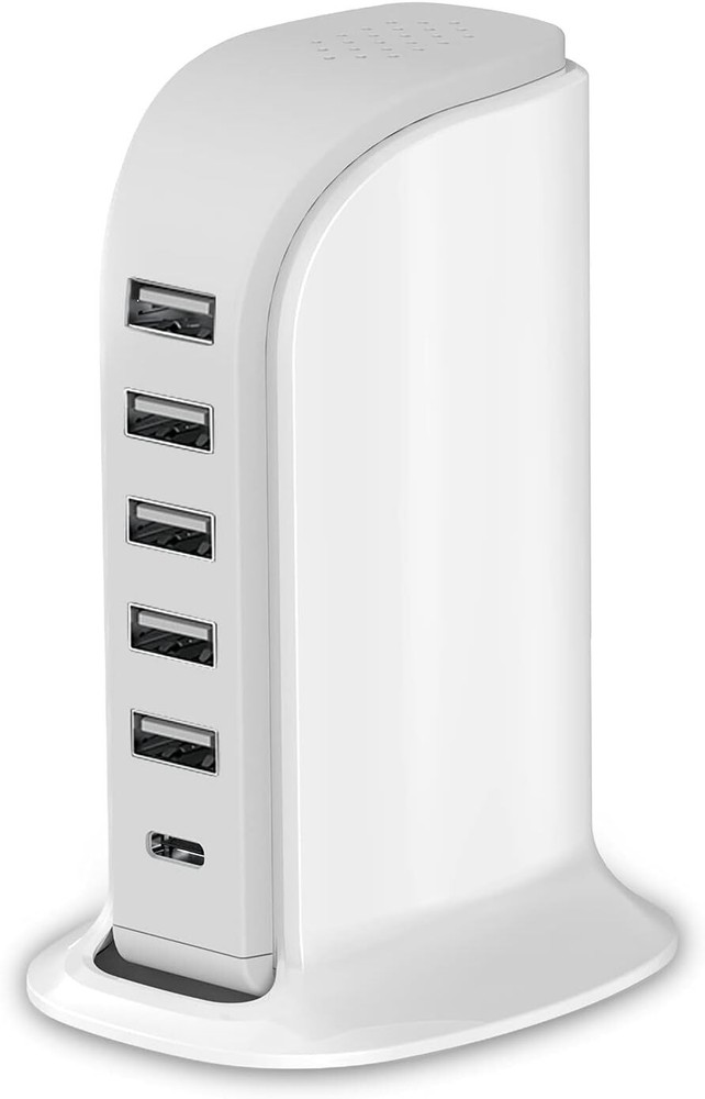 Charging Station for Multiple Devices 40W Upoy, Wall white charging station