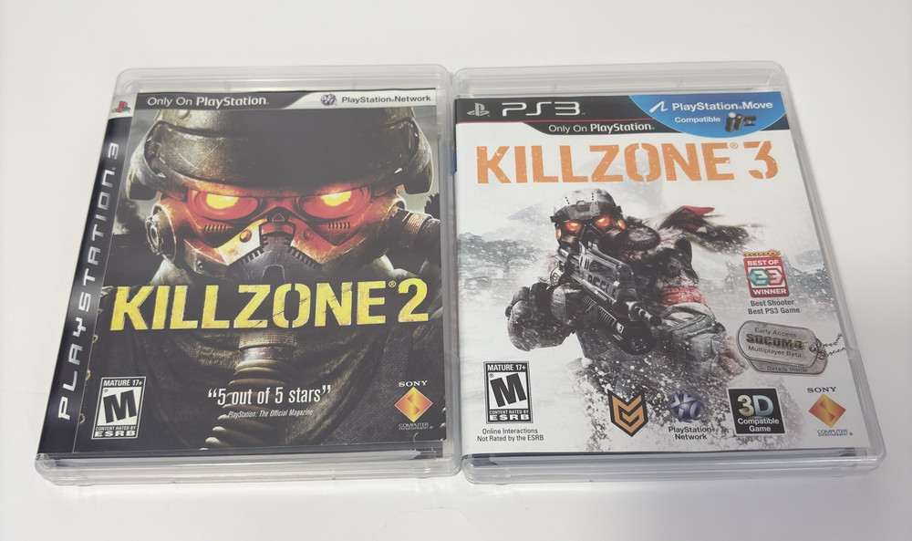 Killzone 2 & 3 Playstation 3 PS3 Both Complete CIB Tested Clean Fast Shipping