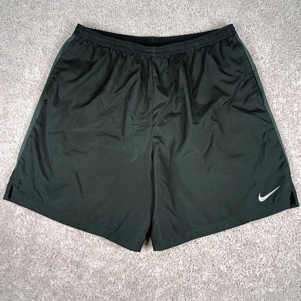 Nike Dri-FIT Running Athletic Shorts Men's XL Black Mesh Lined Swoosh