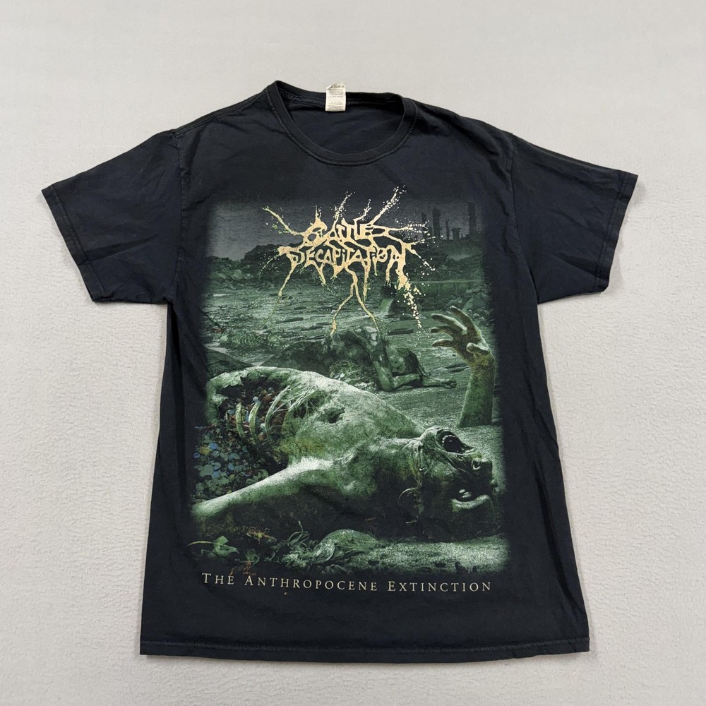 Cattle Decapitation Shirt Mens Medium Black Anthropocene Extinction Graphic Tee