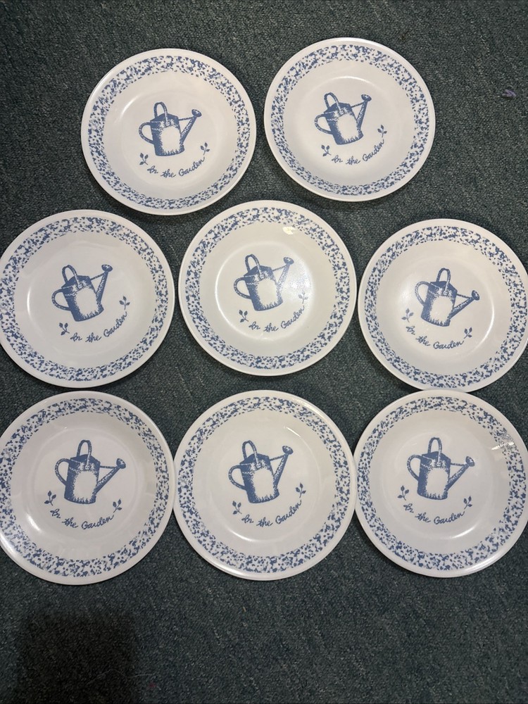Set of 8 VTG Corelle In The Garden 6-3/4