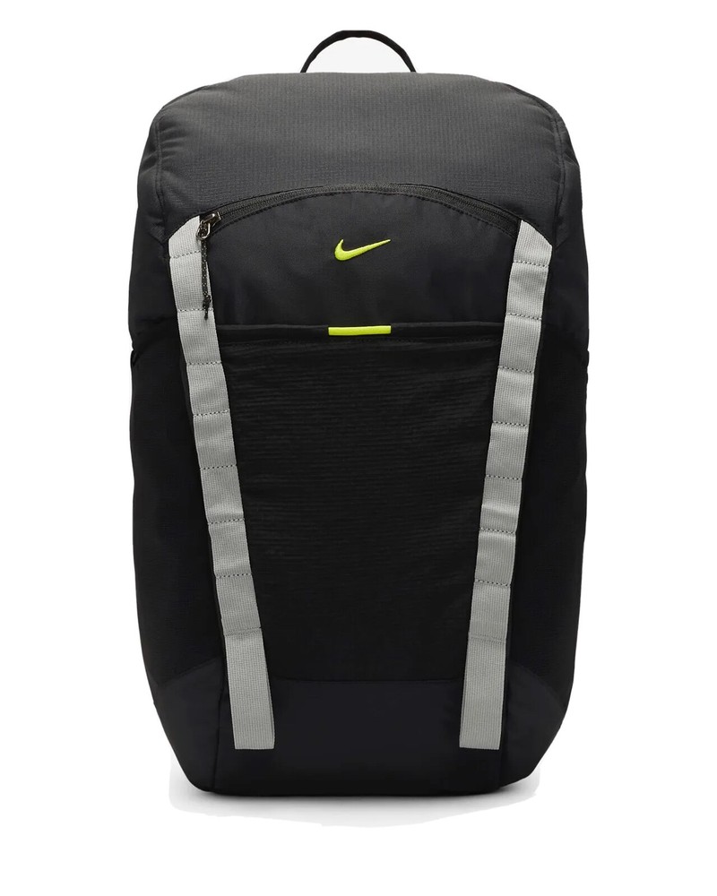 Nike Sustainable Hiking Backpack with Padded Straps in Black Grey Green DJ9677-010