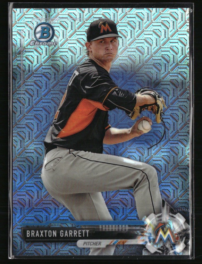 Braxton Garrett 2017 Bowman Chrome Prospect BCP33 Baseball Card
