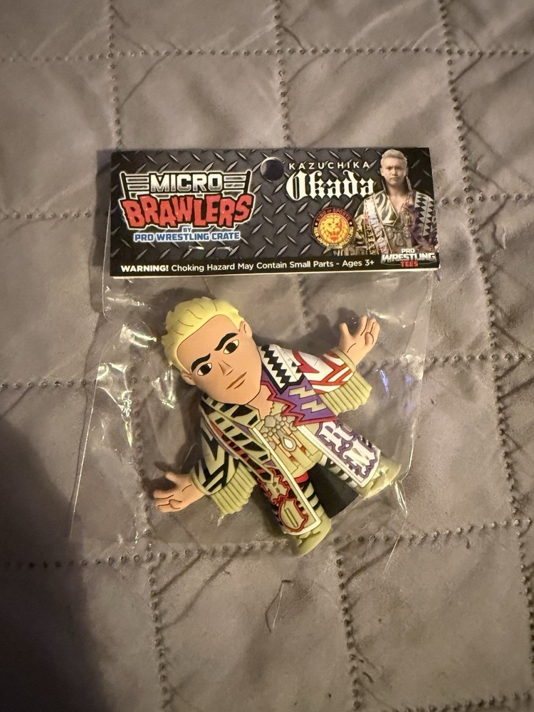 Micro Brawlers Kazuchika Okada AEW, NJPW Pro Wrestling Crate Exclusive NEW