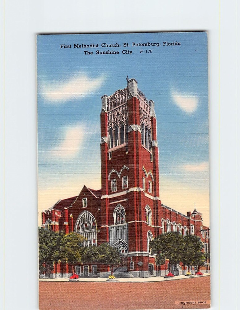 Postcard First Methodist Church St. Petersburg Florida USA