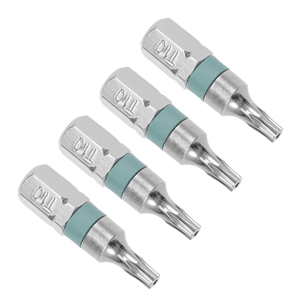 4pcs T10 Security Torx Screwdriver Bits 1/4