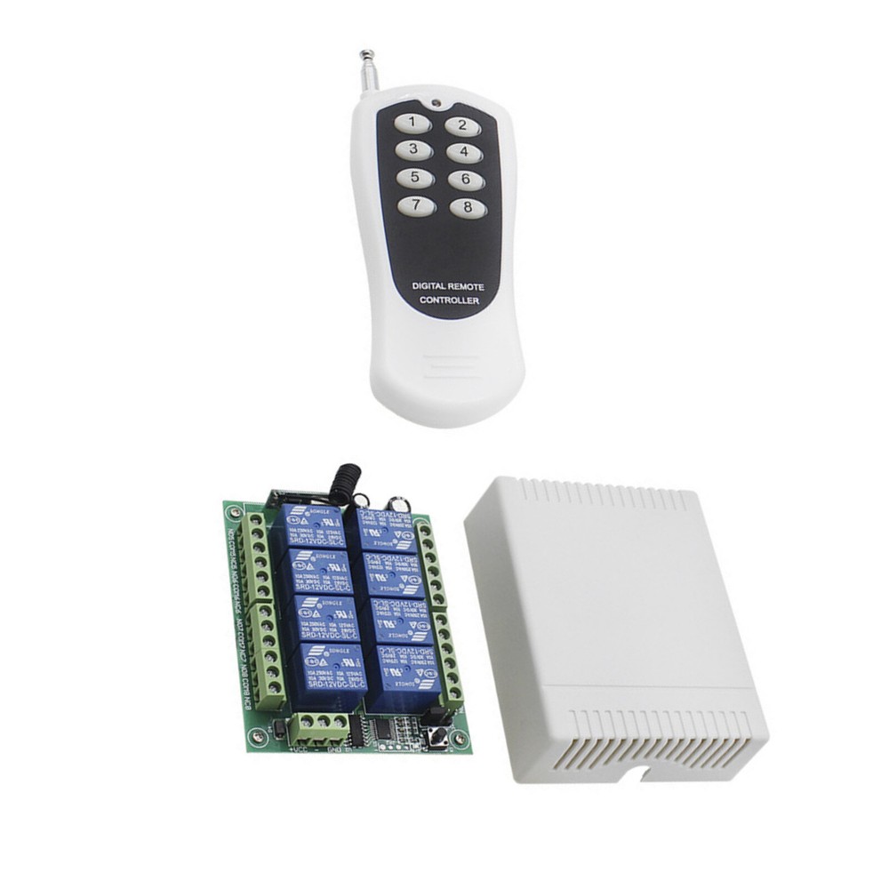 1 Set New DC12V Relay Multi Functional 8CH wireless RF Remote Control Switch