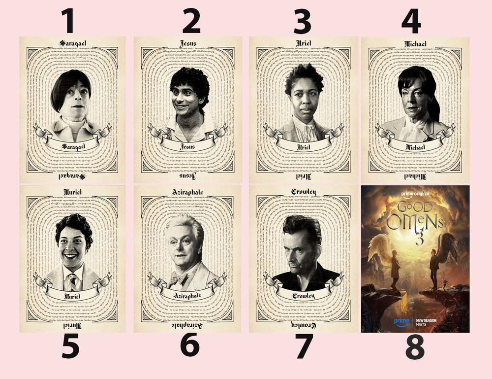 Good Omens Fantasy Tarot Card TV Series Poster Collection