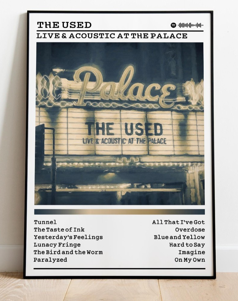The Used Live at the Palace Poster 24x36 Matte Music Wall Art Unframed