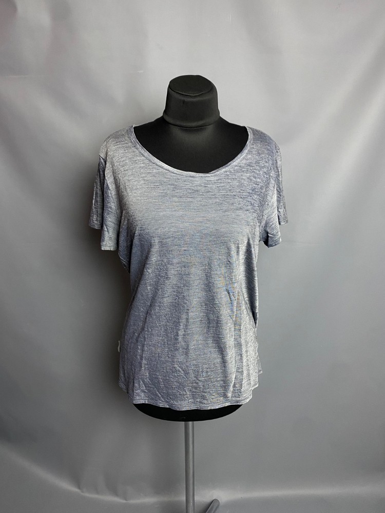 Women's Icebreaker Merino Wool Cool-lite T-shirt Short Sleeve Silver/Gray Sz XL