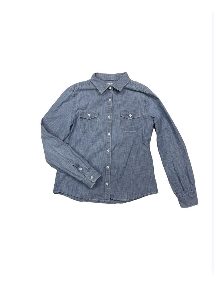 Brooks Brothers Fleece Girls  Size 16 Long Sleeve Blue Button Down Dress Shirt