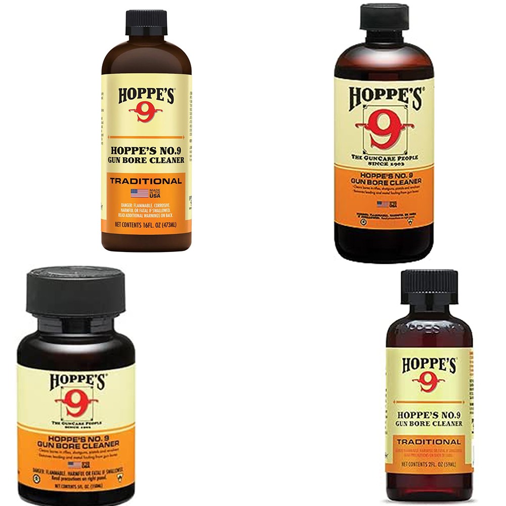 Hoppes No 9 Gun Bore Solvent Cleaner for Firearm Maintenance