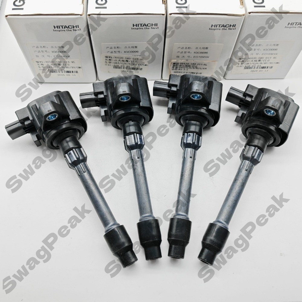 NEW Genuine Hitachi 4Pcs Ignition Coil #30520-5R0-013 For Honda Fit 1.5L Civic