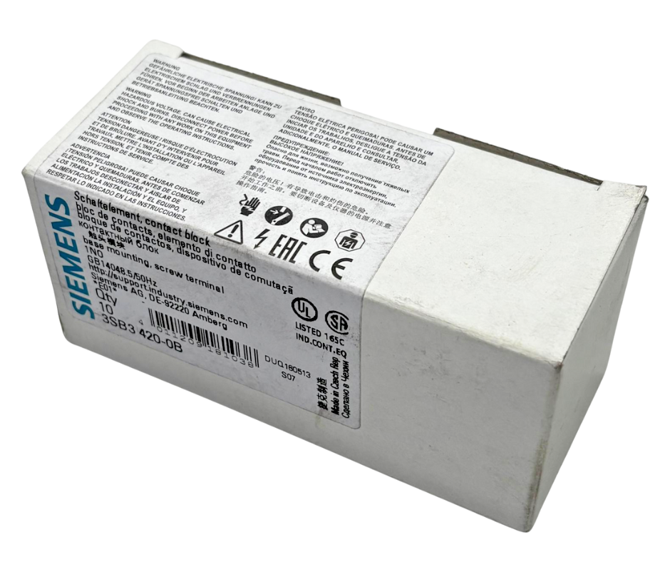 Siemens 3SB3420-0B Contact Block 1NO Screw Terminal x10 pcs