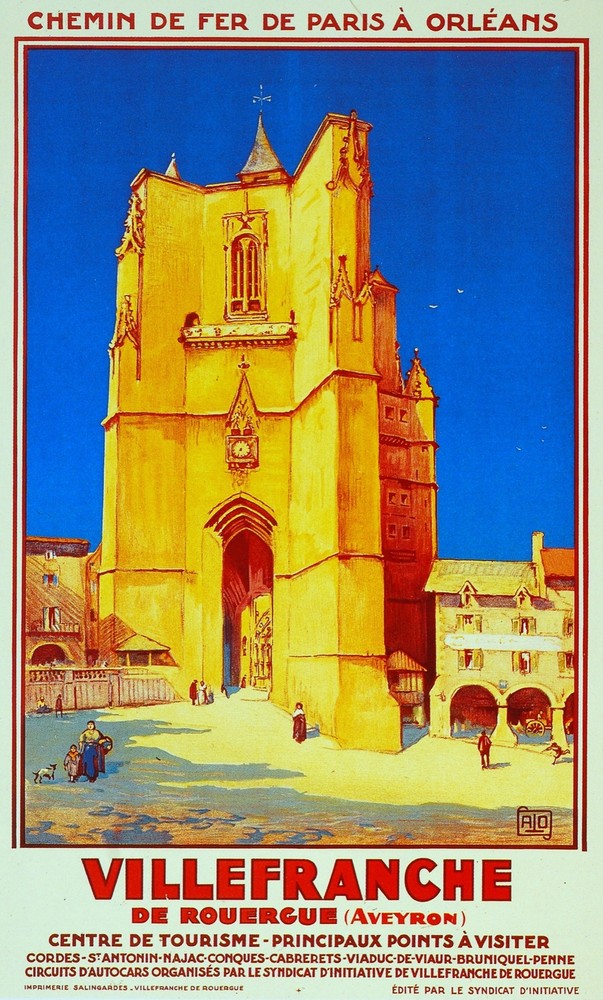 Chemin de Fer Villefranche Decorative Poster. Fine Graphic Art Design. 2963