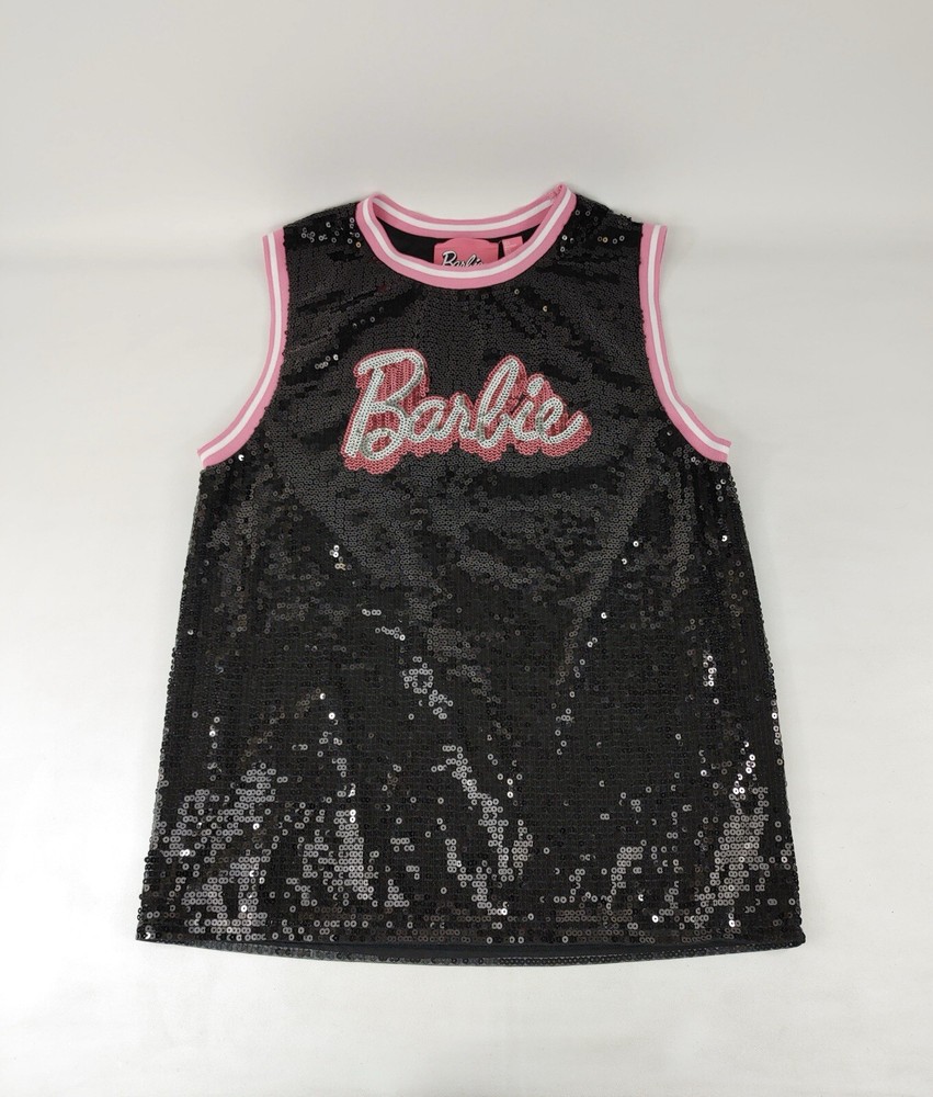 FOREVER 21 X Barbie Sequin Embellished Lined Jersey Tank Vest Top Size Small