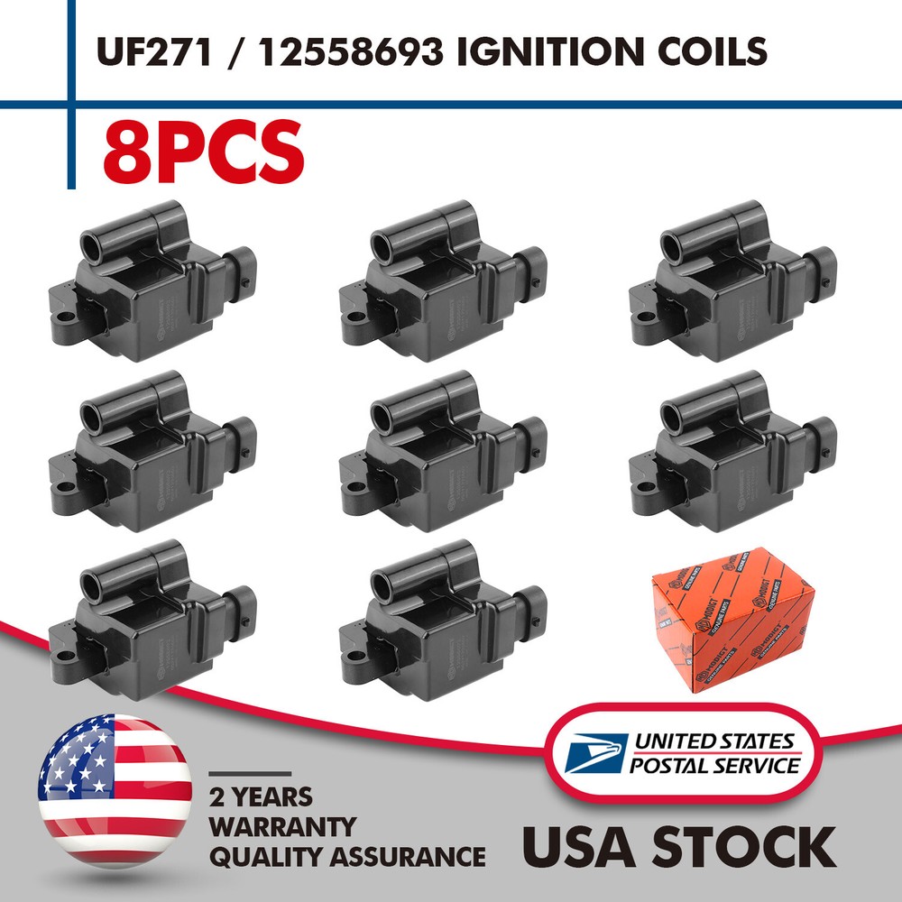 High Performance 8X D581 Square Ignition Coil for Chevy GMC 4.8L 5.3L 6.0L 8.1L Engines
