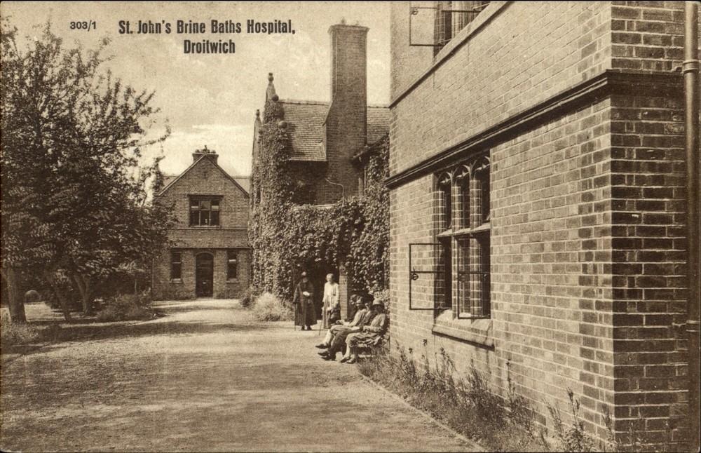 St. John's Brine Baths Hospital ~ Droitwich England UK ~ c1910 postcard