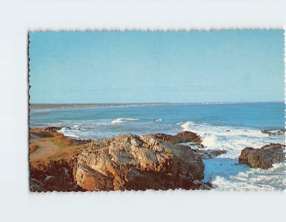 Postcard Surf Along Marginal Way Ogunquit Maine USA