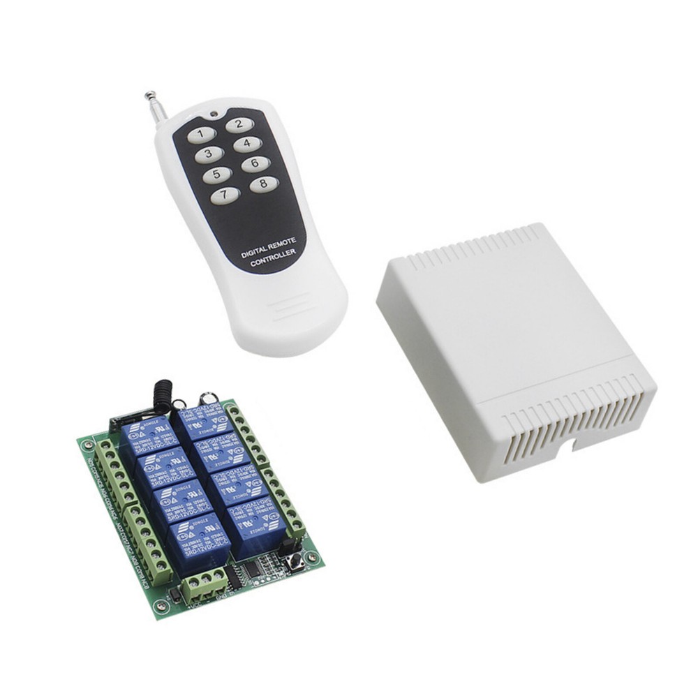 1 Set DC 12V Relay 8CH wireless RF Remote Control Switch Accessories