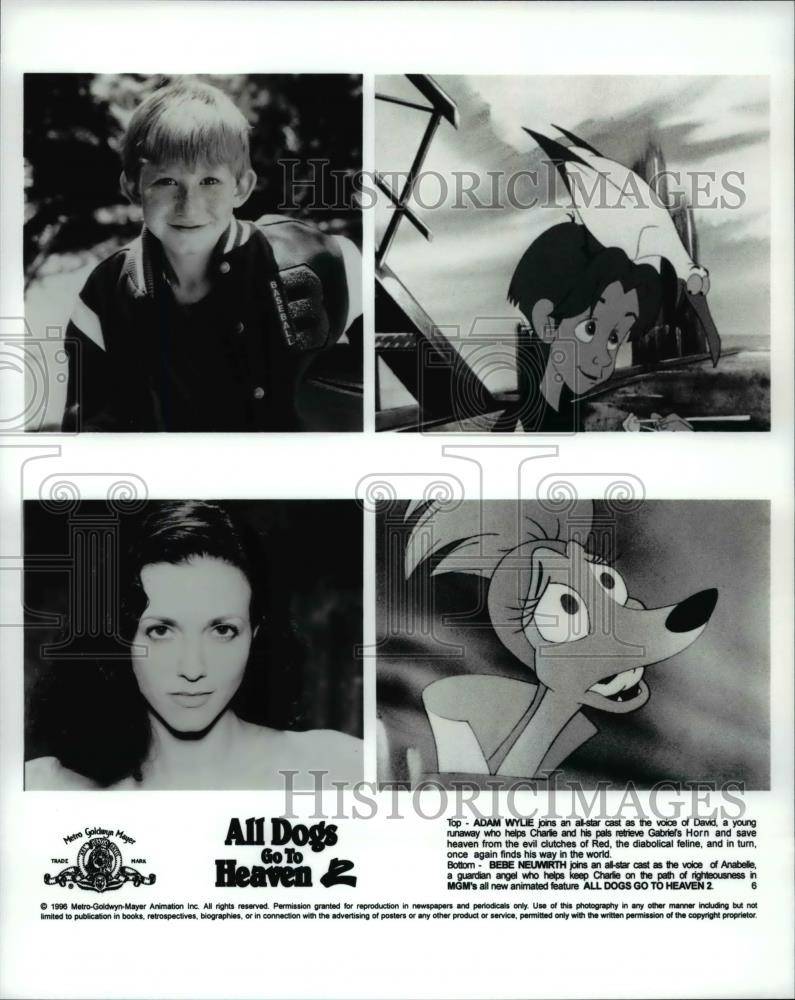 Press Photo Adam Wylie & Bebe Neuwirth in MGM's All Dogs Go To Heaven 2