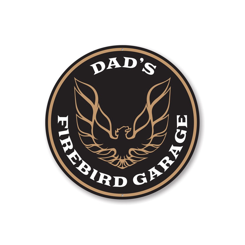Dad's Firebird Garage Car Decorative Sign, Custom Aluminum Sign