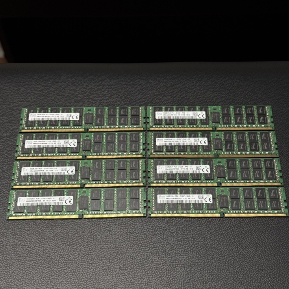 LOT 8 x 16GB SK hynix HMA42GR7MFR4N-TF DDR4-2133 ECC RDIMM 128GB Dell Server RAM