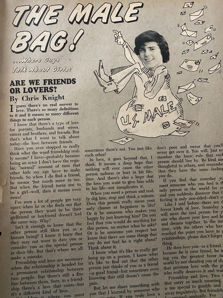 Christopher Knight as Chris Brady Bunch Vintage Full-Page Clipping aa
