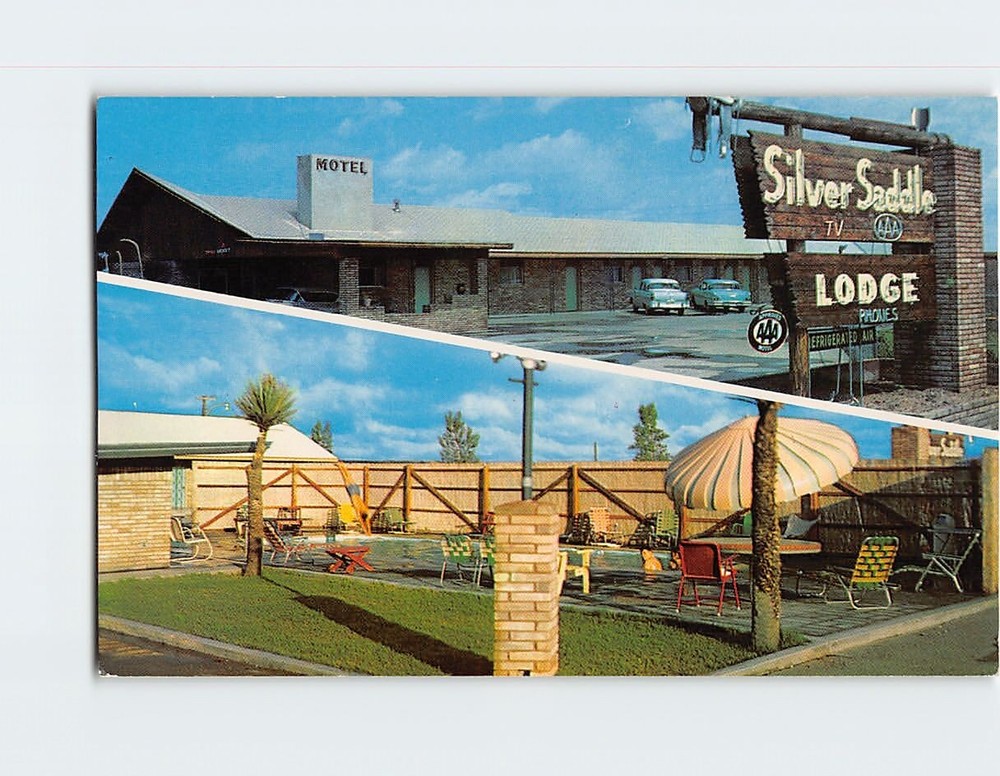Postcard Silver Saddle Lodge Fort Stockton Texas USA