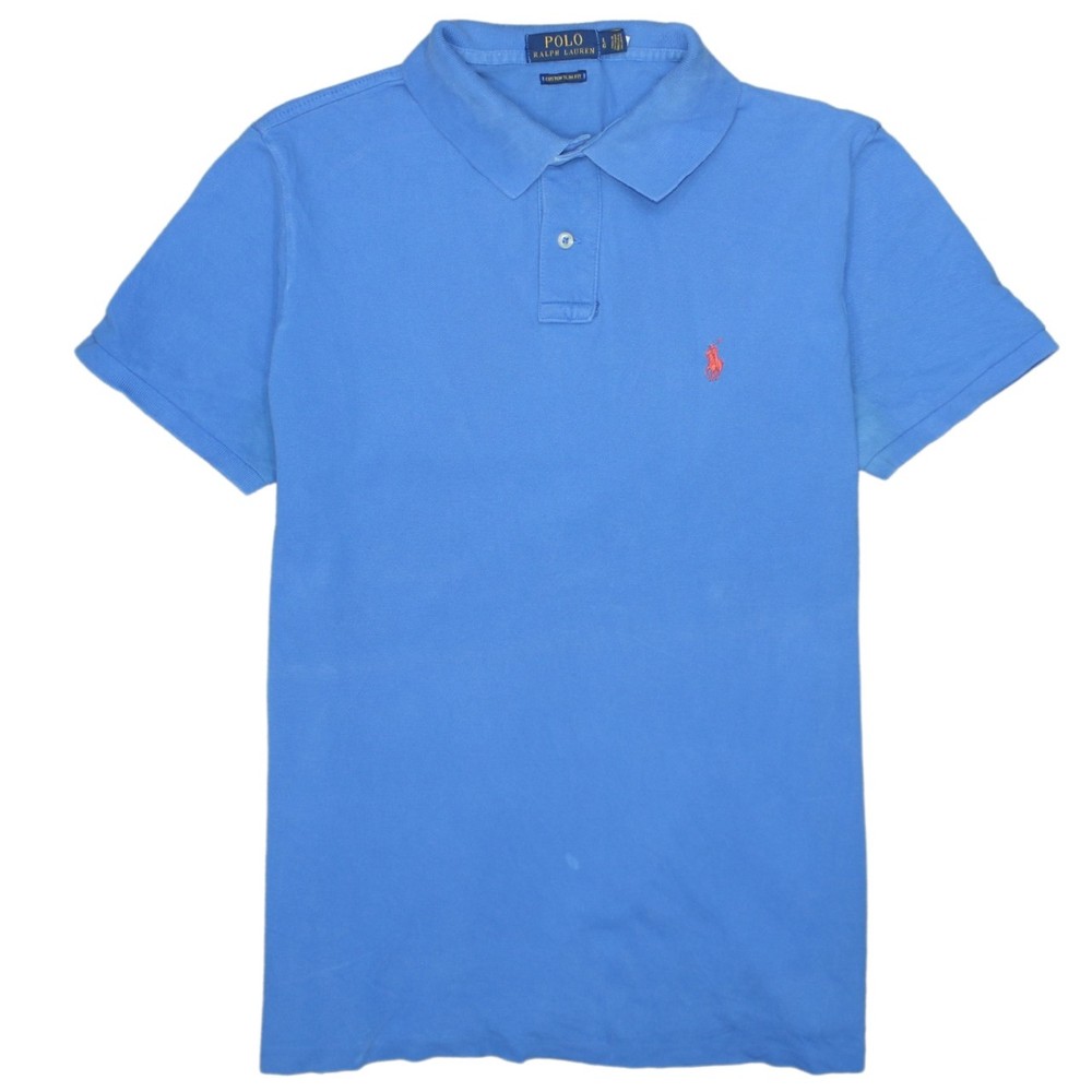 Polo Ralph Lauren Womens Polo Shirt Blue Cotton Embroidered Pony Classic Fit L