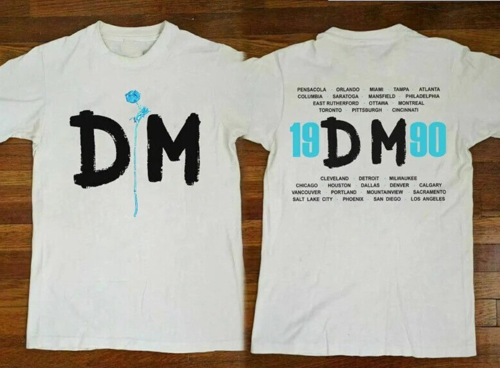 1990 Depeche Mode Violator US Tour T-Shirt Black Cotton Vintage Tee S-5XL