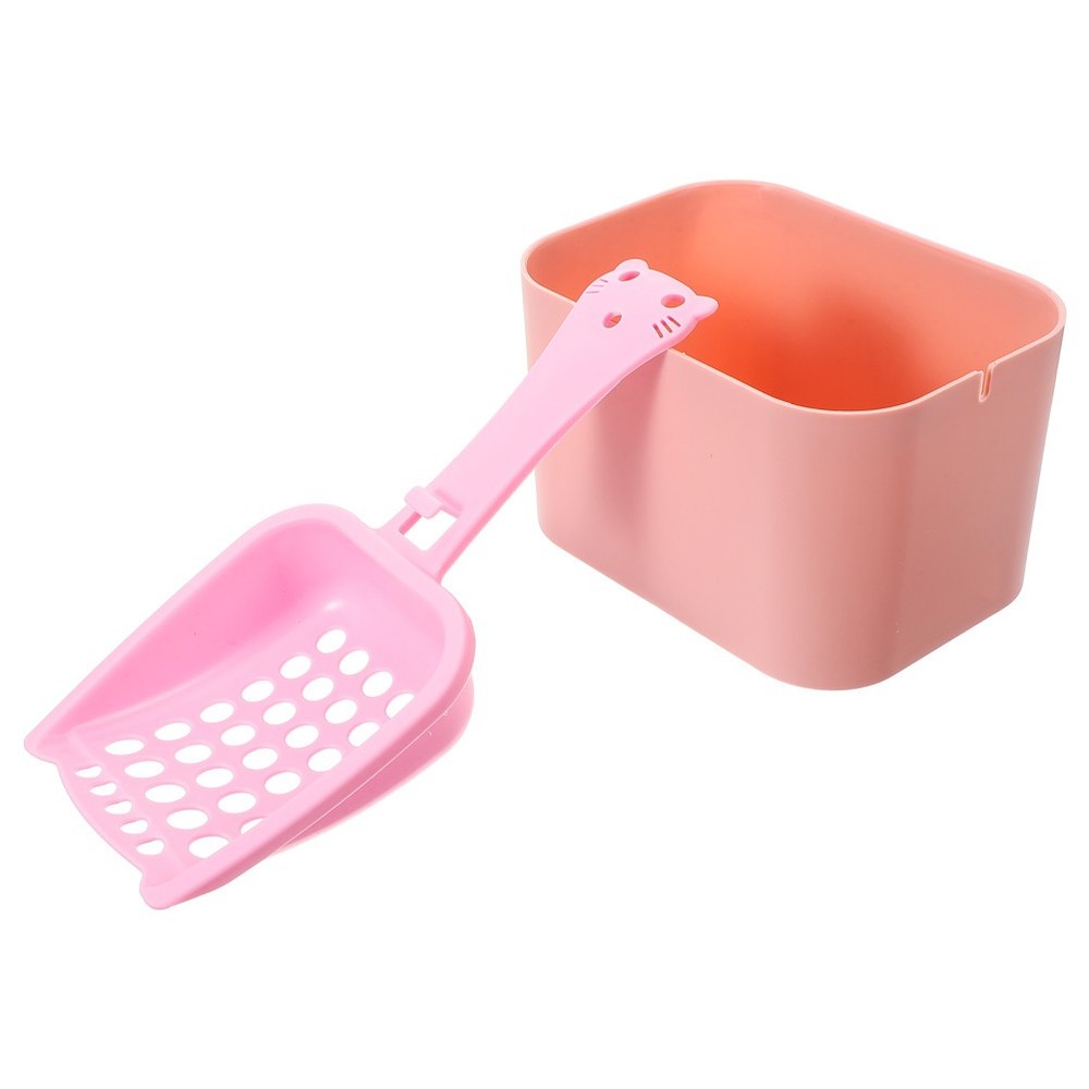 Cat Litter Cleaning Accessory Scoop for Pine Pellets Box with Holder