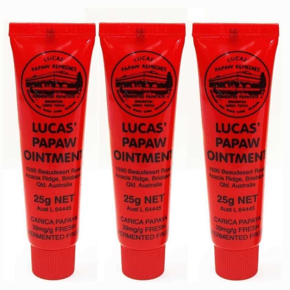 Lucas Papaw Ointment 25g 3-Pack for Multipurpose Skin Care & Relief