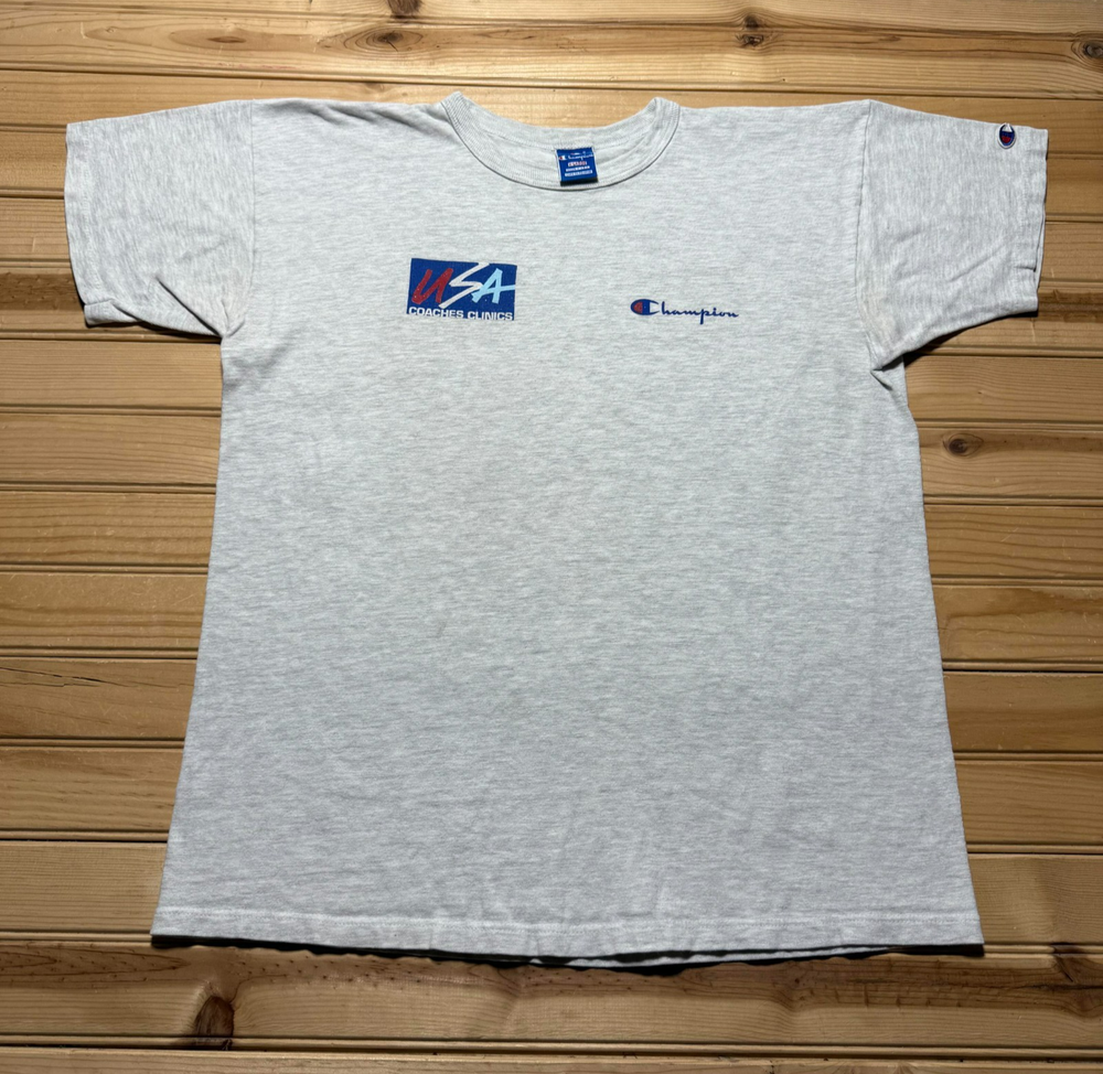 Vintage 90s Champion USA Coaches Clinics Single Stitch Shirt Size XL