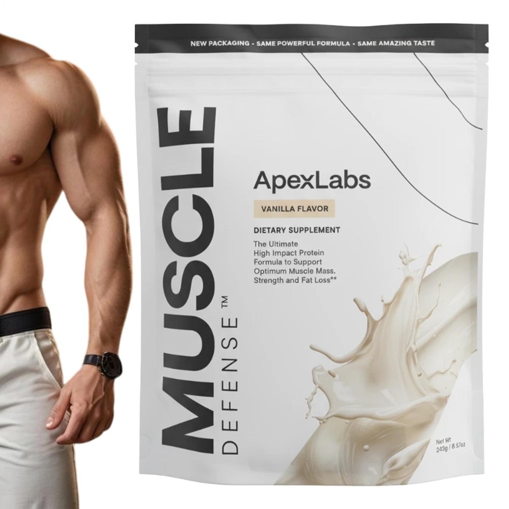 Apex Labs Muscle Defense Vanilla Flavor - 8.57 Oz - New Packing