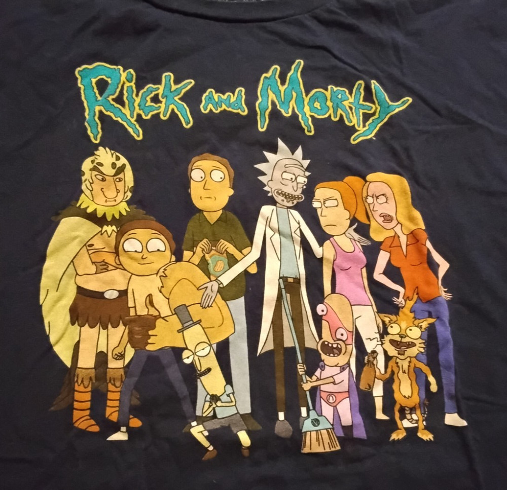 Rick Morty Adult Swim T Shirt Mens XL Rare Printed Authentic Cartoon Animated Ar