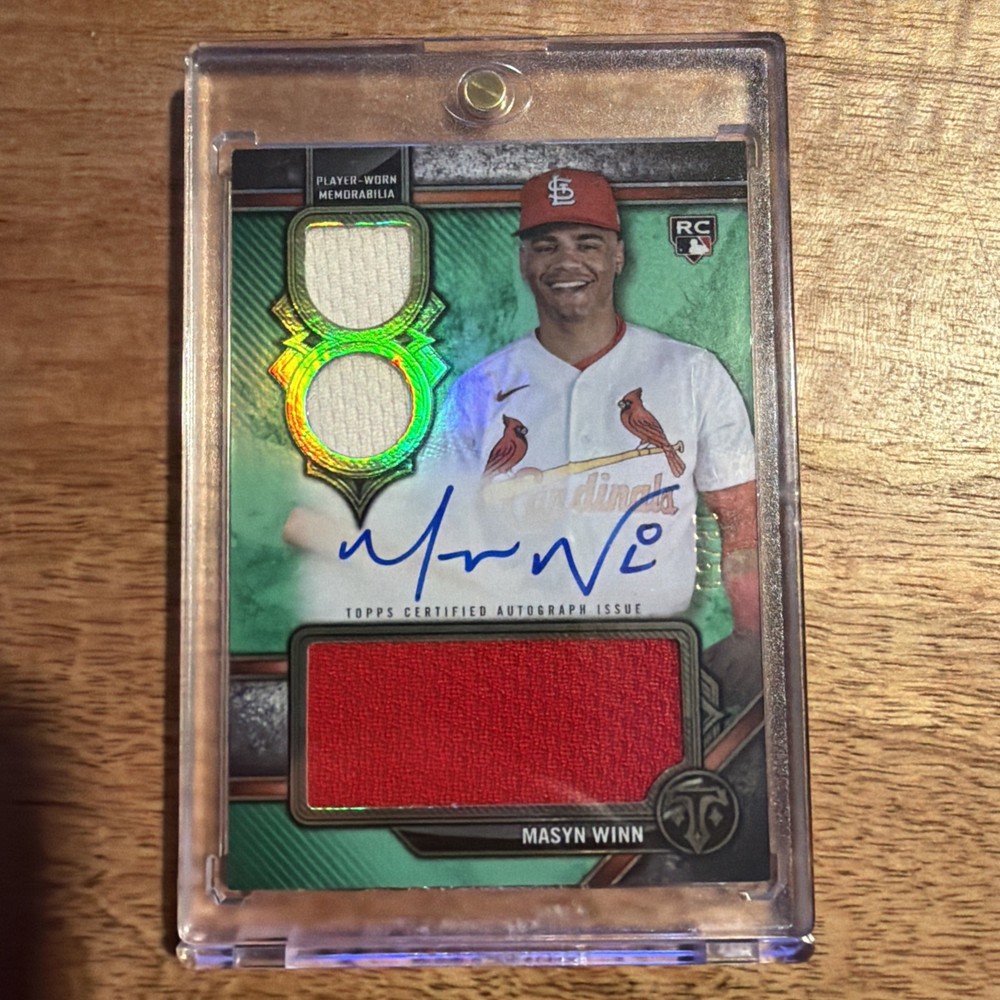 Masyn Winn 2024 Topps Triple Threads Relic Auto Patch 18/50 St Louis Cardinals