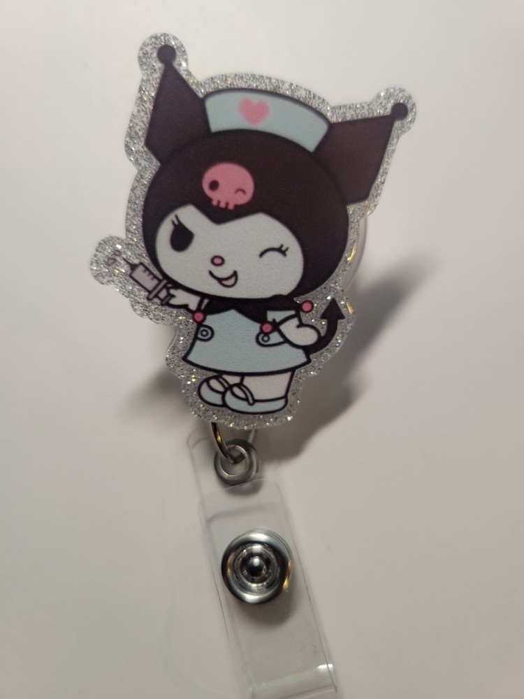 Kuromi Medical/Syringe Retractable Badge Reel
