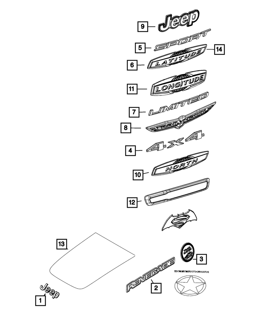 Genuine Mopar Nameplate 68381829AA Replacement Part