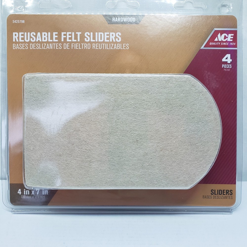 ACE Reusable Felt Sliders for Hardwood Floors 4-Piece Set #5425798-image