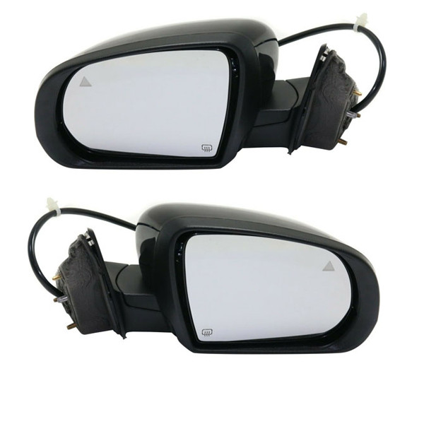 14-18 Cherokee Power Heated Rear View Mirror Assembly w/ Puddle Lamp Pair