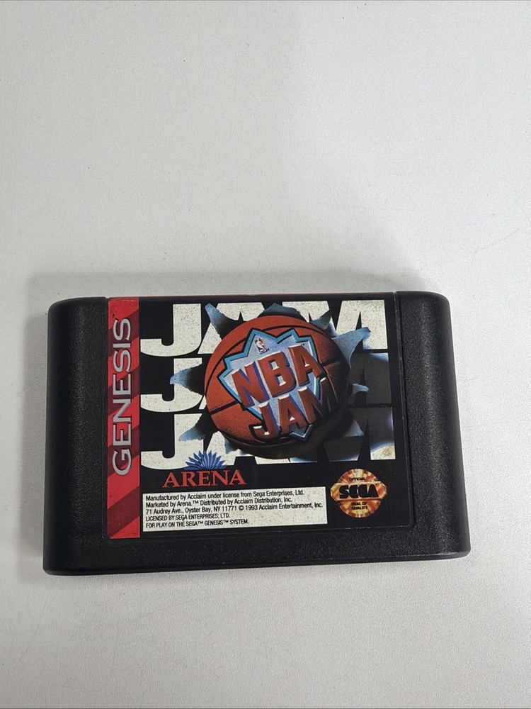 NBA JAM Sega Genesis Authentic Cartridge only Tested and Working