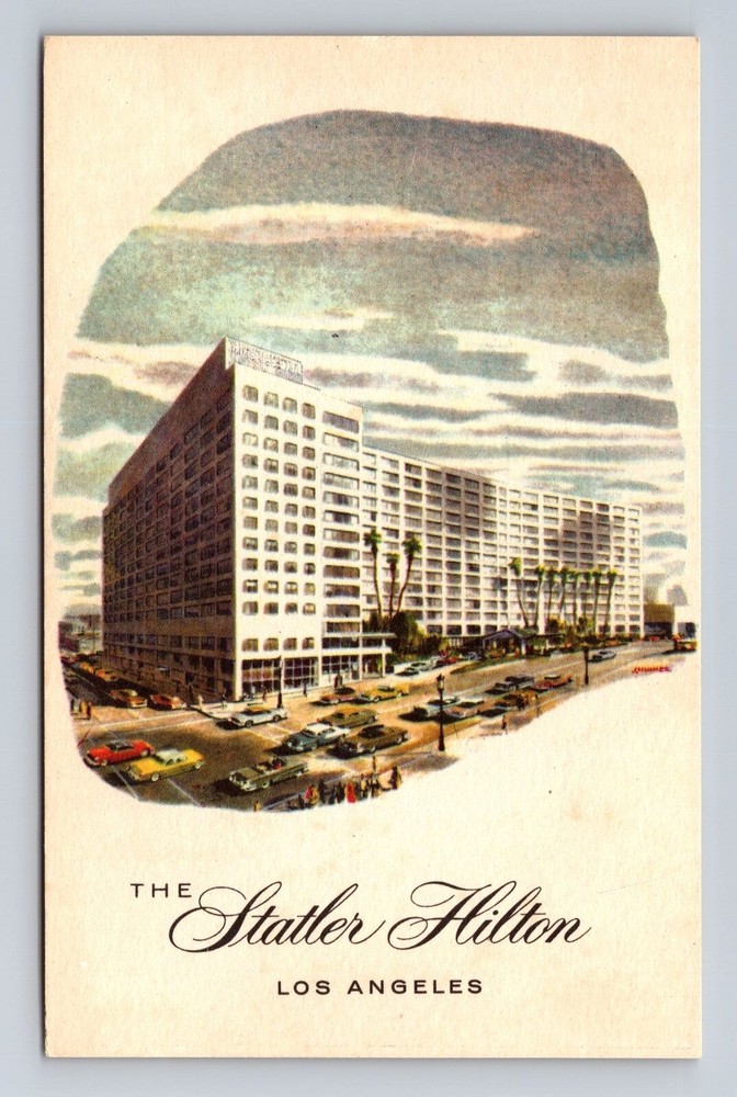 Los Angeles CA-California, Statler Hilton Hotel, Vintage Postcard