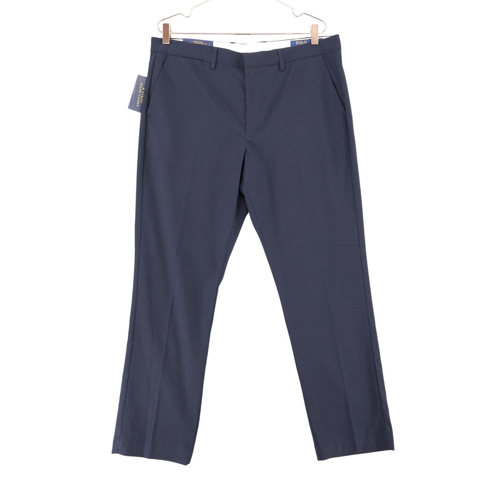 Polo Ralph Lauren Straight Fit Trousers Mens 36/32 Navy Blue Classic Chino NWT