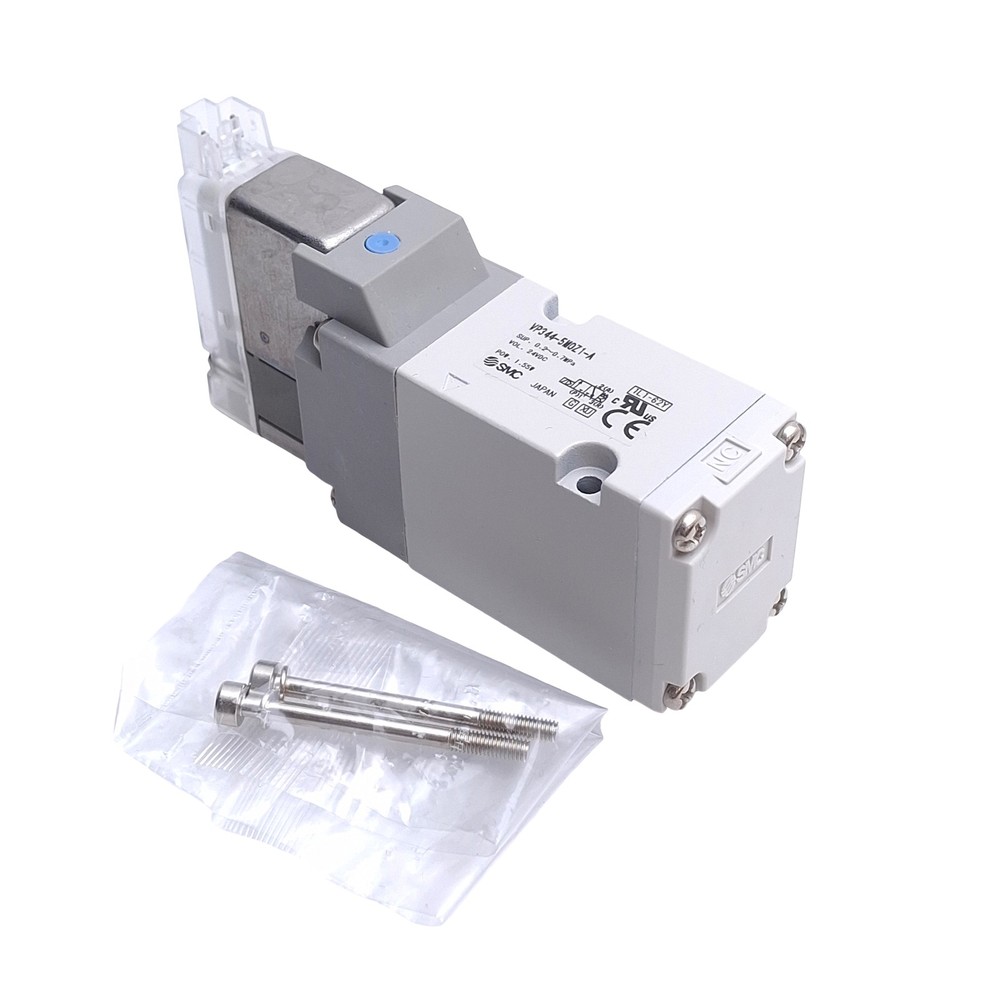 SMC VP344-5MOZ-A Base Mount Solenoid Valve, 0.2 to 0.7MPa, 3-Port NC, 24VDC Coil